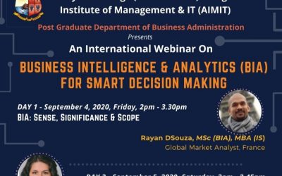 International Webinar on “Business Intelligence & Analytics (BIA) for Smart Decision Making